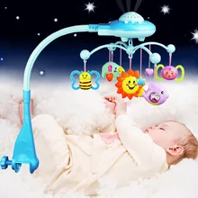 New Mobiles Baby Rattle With Projection Stars Rotating Music Newborn Bed Bell Children’s Toys For Christmas Birthday Gift Toys
