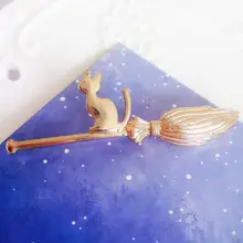 Timlee H106 милый кот с метлой котенок, зажим для волос заколки для девочек прекрасный аксессуар для волос подарок