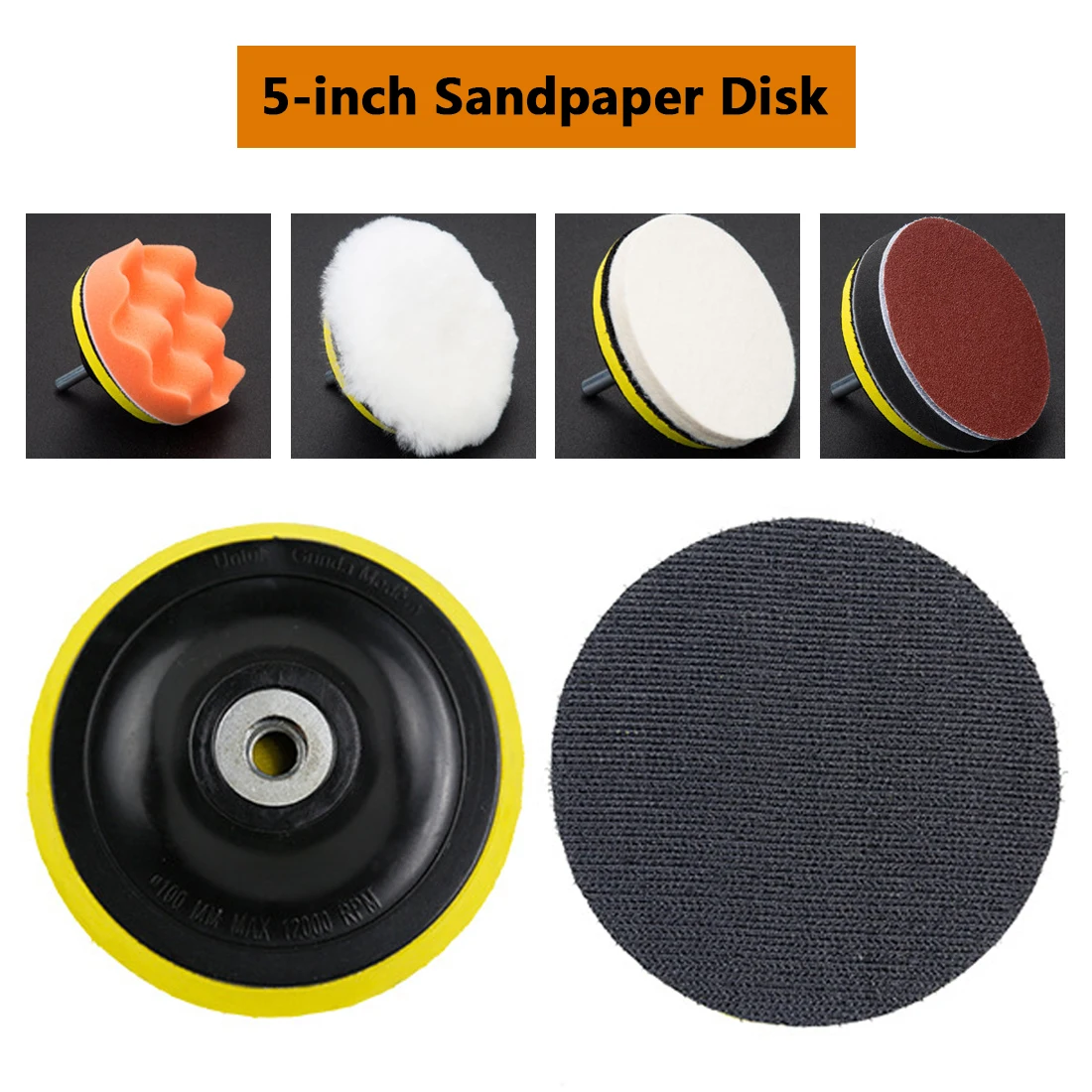 5 Inch Disc Sandpaper Self adhesive Abrasive Pad Polishing Abrasive