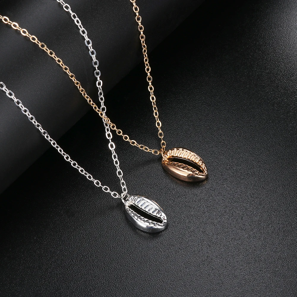 

Bohemian Cowrie Sea Shell Pendant Necklace for Women Fashion Ocean Sea Beach Necklaces Boho Shell Jewelry Bib Chain for Women