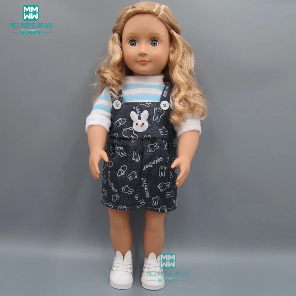 

Doll clothes for 45cm American doll girl dress casual cartoon dress