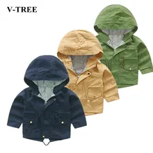 V-TREE Spring Autumn Jacket For Girls Cartoon Boys Coat Hoody Children Outerwear Baby Windbreaker