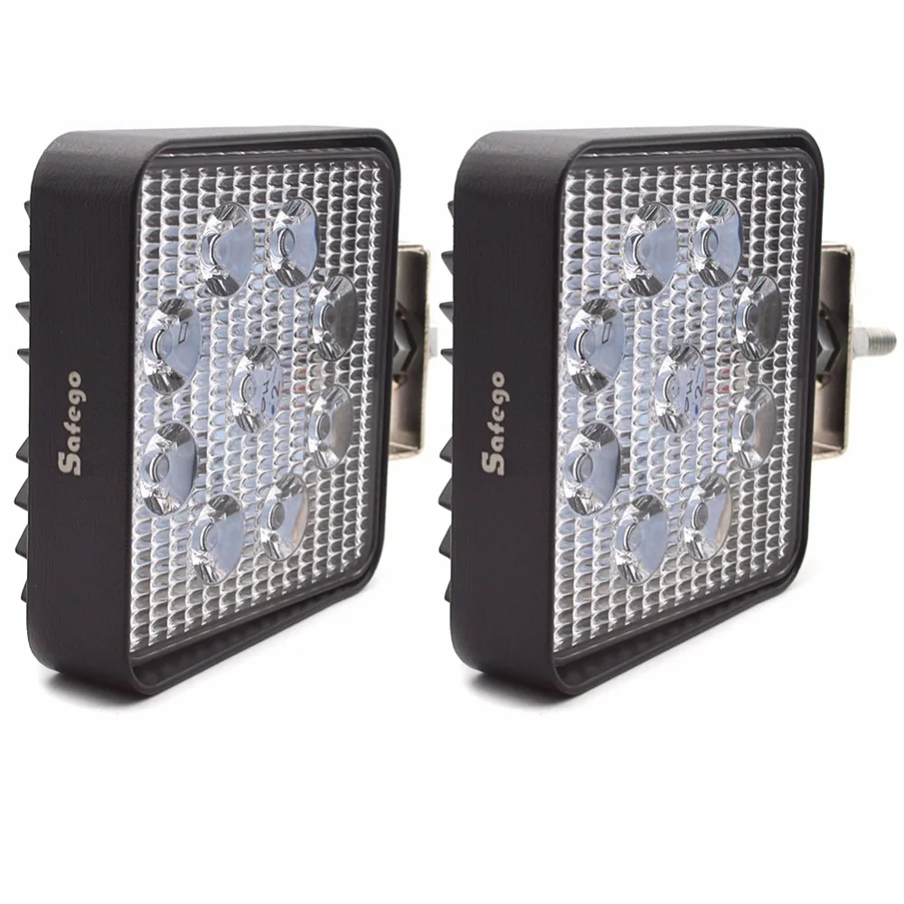 

Safego 2pcs car 27w led Flood Spot LED work light 12 volt led work lights for 4X4 ATV offroad trucks tractor 24V fog lamps