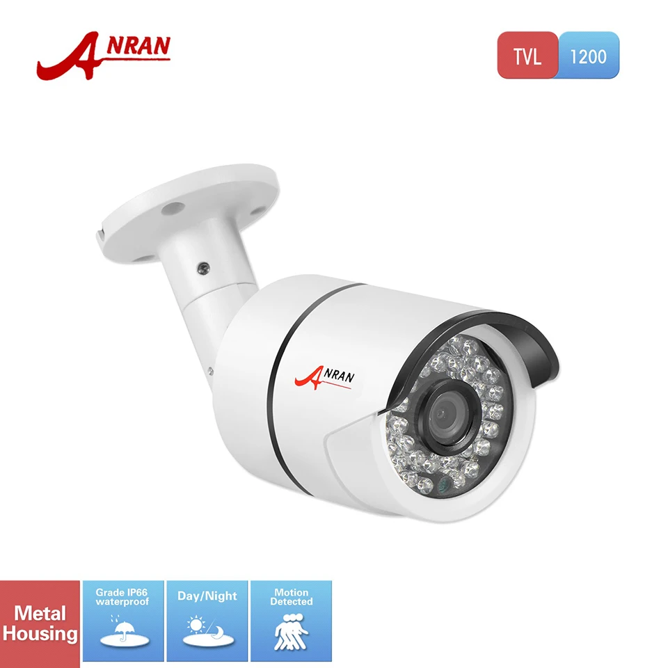 

ANRAN CCTV HD 1200TVL SONY CMOS Sensor 36 IR Outdoor Night Vision Security Surveillance Wide Angle Waterproof Camera With IR-Cut