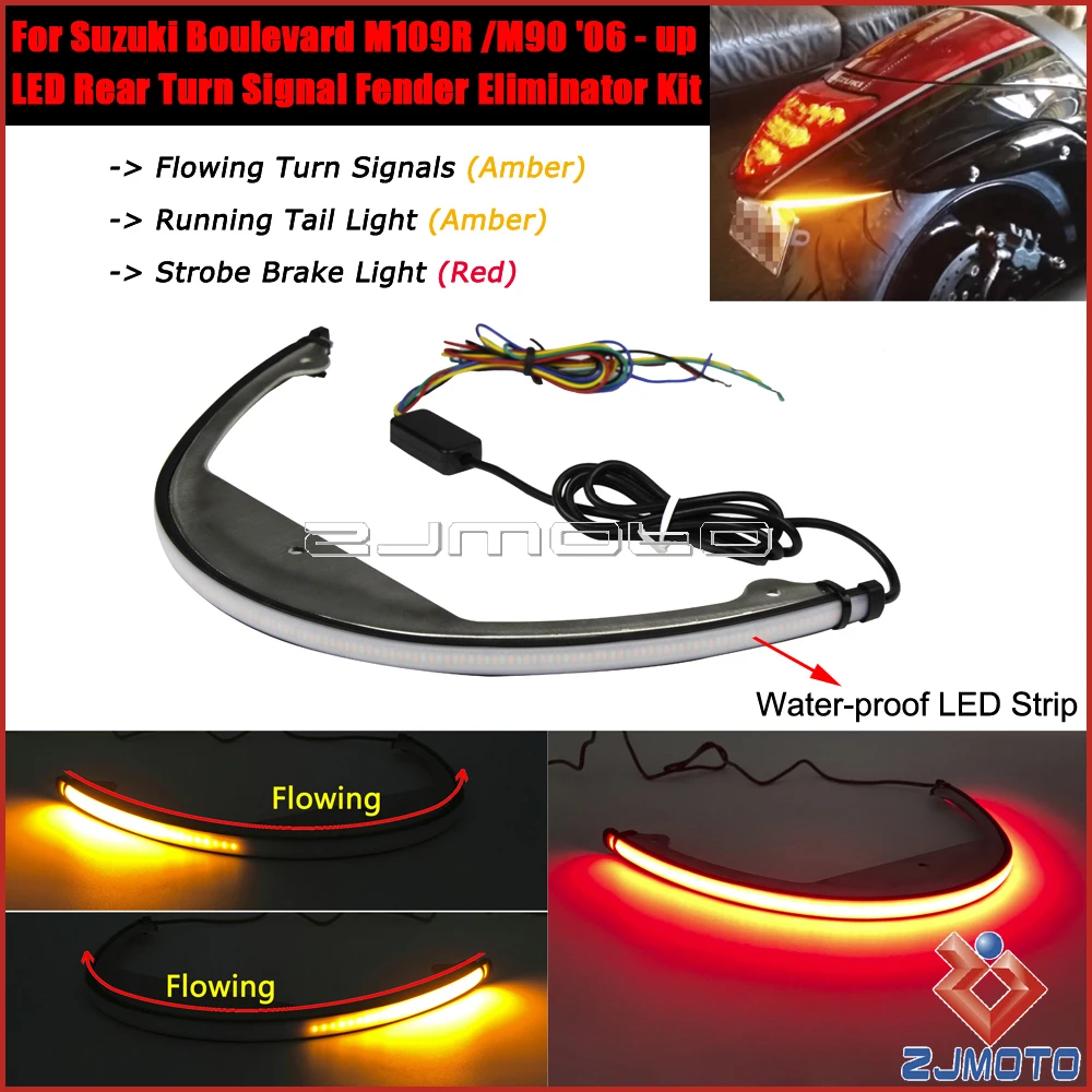 Turn Signal Lights Suzuki Boulevard M109R Fender Eliminator Integrated