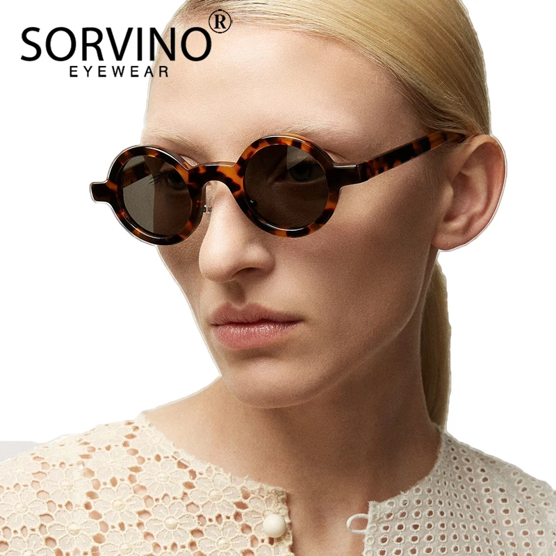 

SORVINO Retro Small Red Round Sunglasses Brand Designer 2018 Women Unique Ladies Fashion Tiny Circle Sun Glasses Shades SVN54