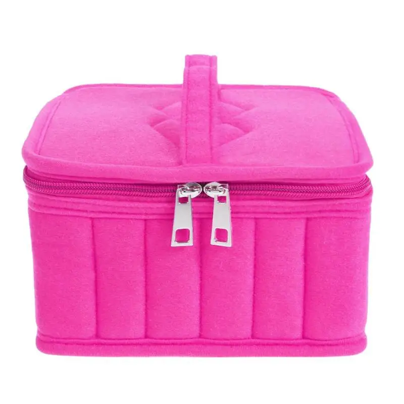 36 الشبكة المخملية النساء زيت طبيعي حقيبة التخزين حمل زجاجة السفر المنظم ل 5 15 30 ملليلتر حامل سستة حقيبة يد