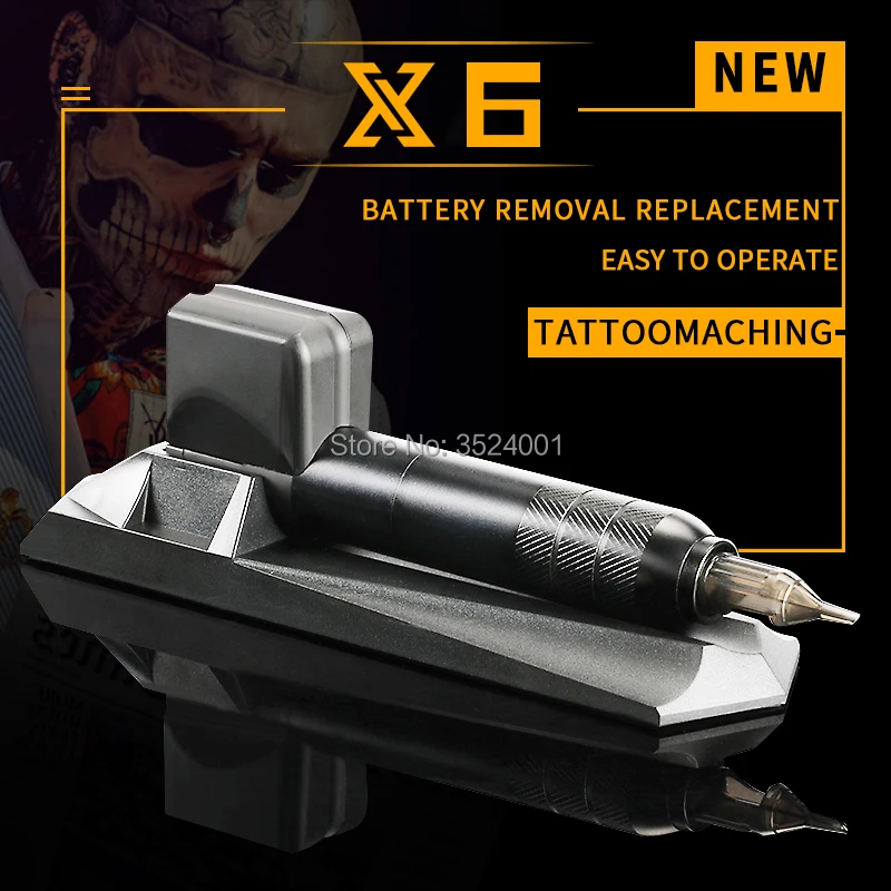 

2019 Newest X6 Wireless Rechargeable Cartridges needles Rotary Pen Machine