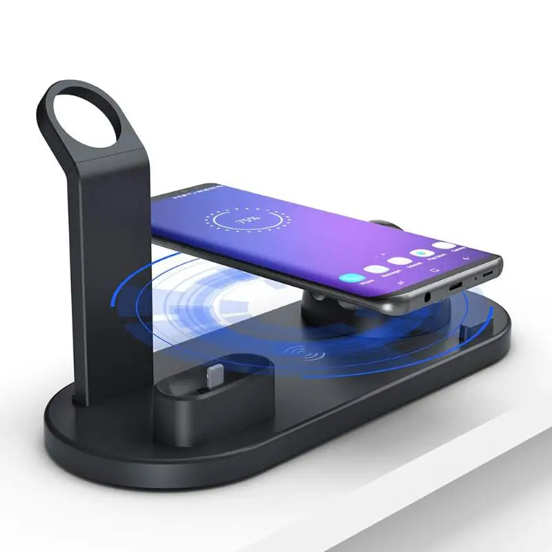 VODOOL 3 в 1 беспроводная зарядная док-станция держателя для IPhone airpods Apple Watch вращающееся зарядное устройство База для Android type-C IPhone