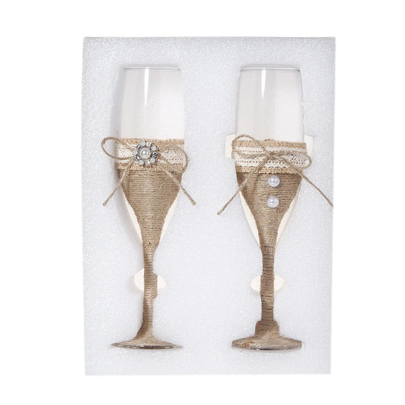 2 шт набор свадебных стеклянных деревенских свадебных тостов для Шампанского Персонализированные Свадебные стеклянные es набор свадебных подарков для невесты