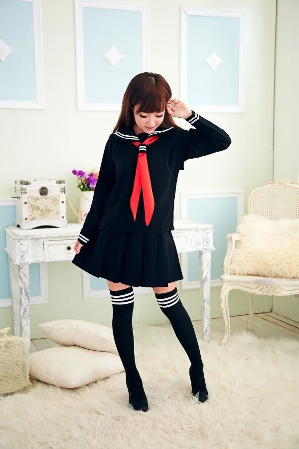 JK японская школьная униформа моряка модная класса матрос школьная форма для Косплэй костюм для девочек 3 шт./компл