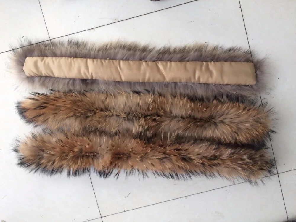 Linhaoshengyue 71 см длинный натуральный мех енота меховой воротник