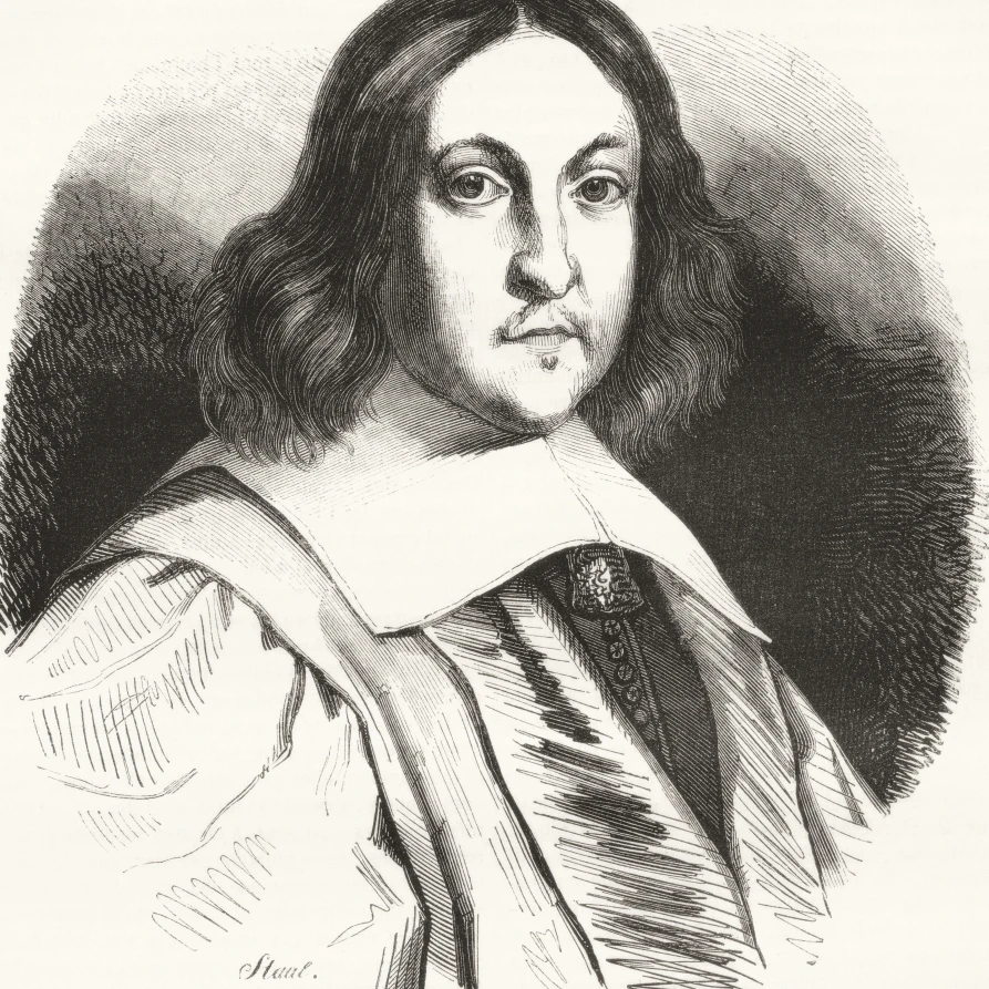 Pierre de Fermat c1601/1607 -1665 French lawyer and mathematician From Le Magasin Pittoresque published 1843 (13 x 14)