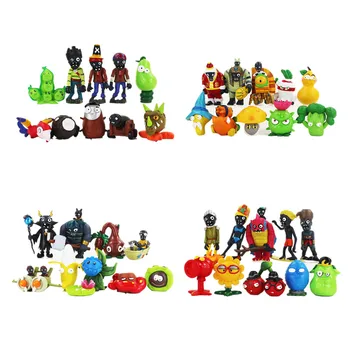 

3-8cm 40pcs/lot Plants vs. Zombies PVZ figure action toys classical game PVZ figure action toys Plants Zombie collection toys