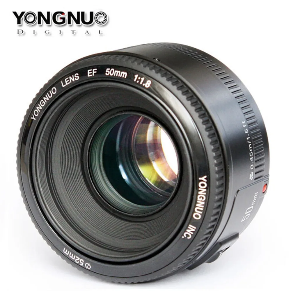 Объектив YONGNUO YN50mm F1.8 с большой апертурой и автофокусом для Nikon D800 D300 D700 D3200 D3300 D5100 D5200 D5300 DSLR