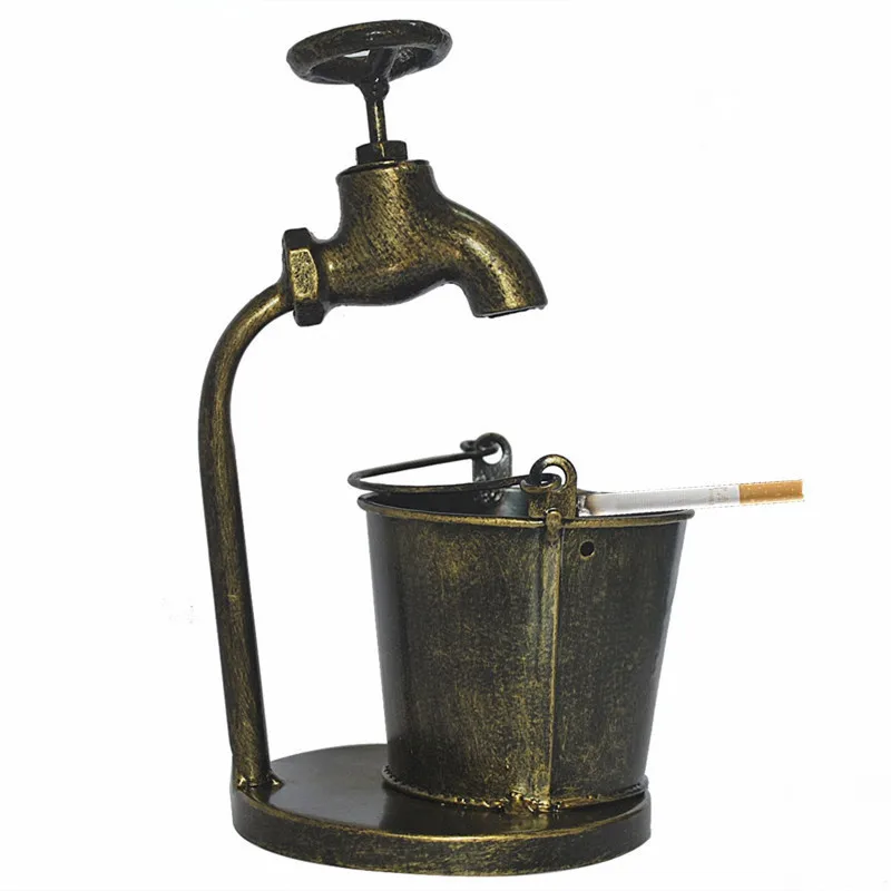 

1Pcs Fashion Creative Elk faucet Iron Ashtray handmade crafts Birthday Christmas Gift KTV bars room office furnishing articles