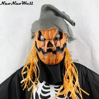 

Halloween Carnival Fancy Party Performance Full Face Cosplay Horror Masquerade Adult Ghost Mask Pumpkin Scarecrow Mask