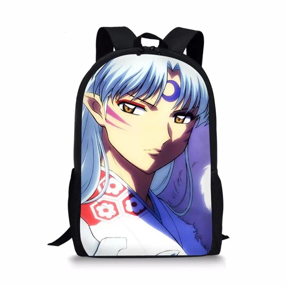 Новинка,, 3 предмета, школьные сумки с принтом Inuyasha, детские школьные рюкзаки для мальчиков, сумка через плечо, Детская сумка для книг типа «сатчел» - Цвет: LMLY0088C