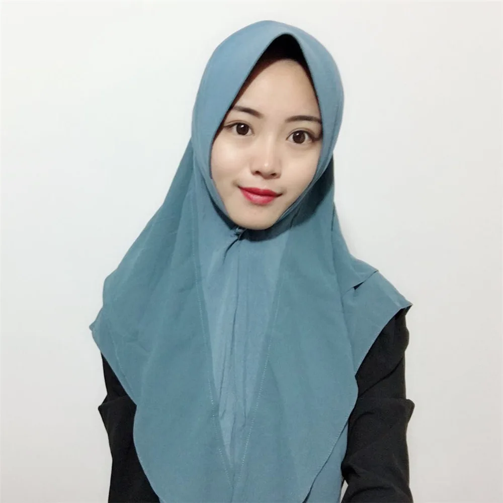 

Muslim Headscarf Malaysia Ready To Wear Chiffon Patchwork Hijab Instant Muslim Islamic Shawls Head Scarf