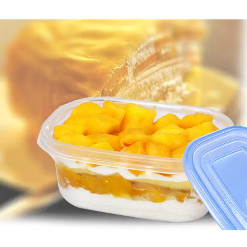 

DoreenBeads Disposable Plastic Bowl Transparent With Lid Yogur Sushi Cake Ice Cream Box Storage 280ml Home Outdoor 10PCs/Pack