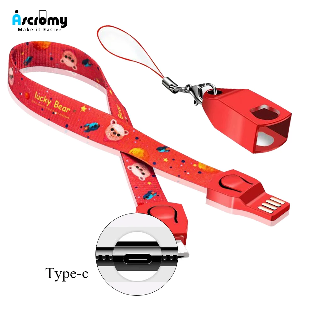Адаптер Ascromy Type C для Xiaomi Mi 9 Samsung Galaxy S10 + S9 Plus USB Adaptador ремень Cargador кабель быстрой