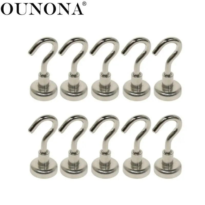 

LUOEM Housekeeper Magnetic Hooks Power Hook Magnet Holder Super Heavy Neodymium Rare Earth Suction Key Holder Wall