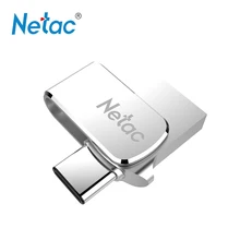 Netac U780C USB Flash drive 32 г 64 г USB3.0 Тип-C двойной Интерфейс поворотный Usb флешки OTG адаптер металлические палки памяти