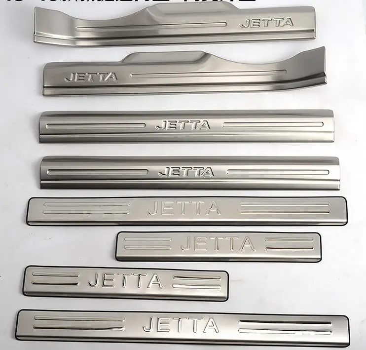 

High quality Stainless Steel Inside external Scuff Plate Door Sill Trim 8pcs Fit For Jetta 6 Mk6 2010-2013 2014 2015 2016 2017