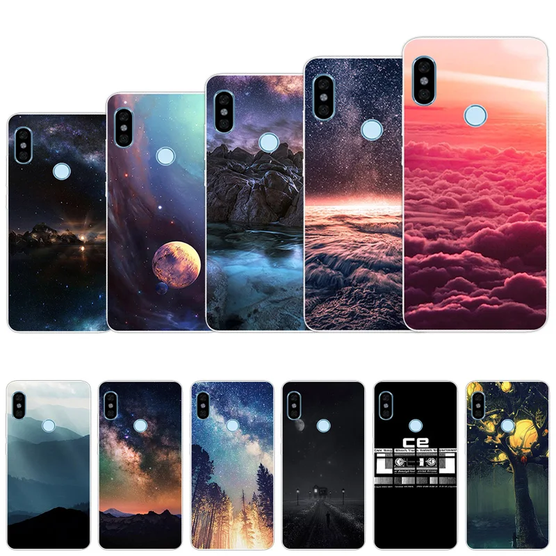 Прозрачный ТПУ чехол для Redmi Note 5 Pro 99 дюйма телефона звездное небо матовый RedmiNote