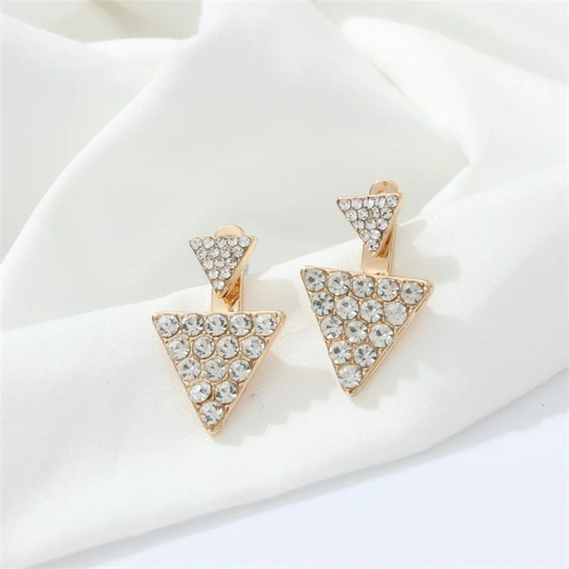 

2018 New Crystal Ear Cuff Clip Leaf Stud Earrings For Women Brincos Piercing Earrings Fine Jewelry Jacket