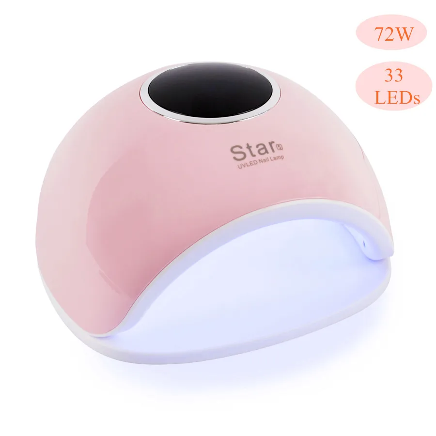 UV LED Nail Lamp Star5 72W Smart Sensor Nail Art Lamp Fast Curing Gels