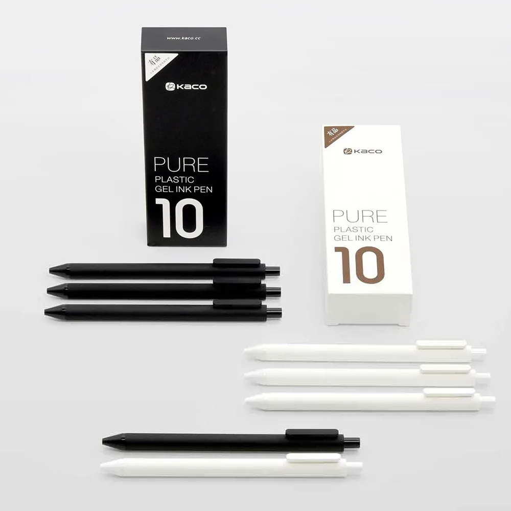 10 шт./лот, ручка Xiao mi, KACO, 0,5 мм, шариковая ручка Xio mi, для школы, офиса, Gal, чернила, гладкие, для письма, долговечные, для подписи, черные чернила, заправка