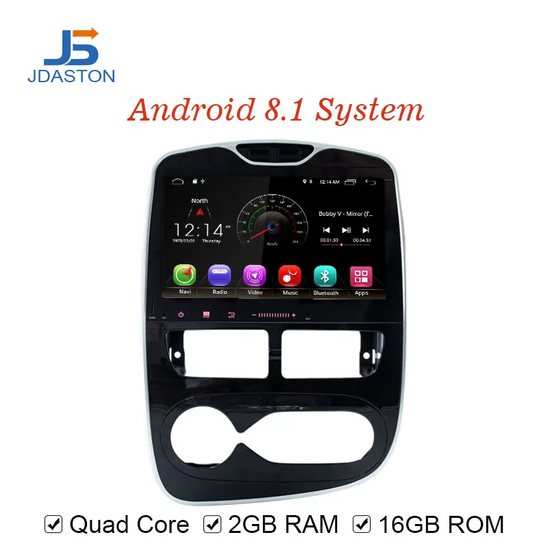 

JDASTON Android 9.1 Car DVD Player For RENAULT Clio 2015 2016 2017 WIFI GPS Navigation 1 Din Car Radio Stereo Car Multimedia