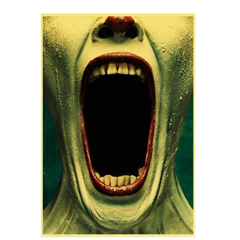 

5D Diy Diamond painting horror Red mouth big mouth Full Square Diamond embroidery Cross stitch Round Drill mosaic StickerZP-1975