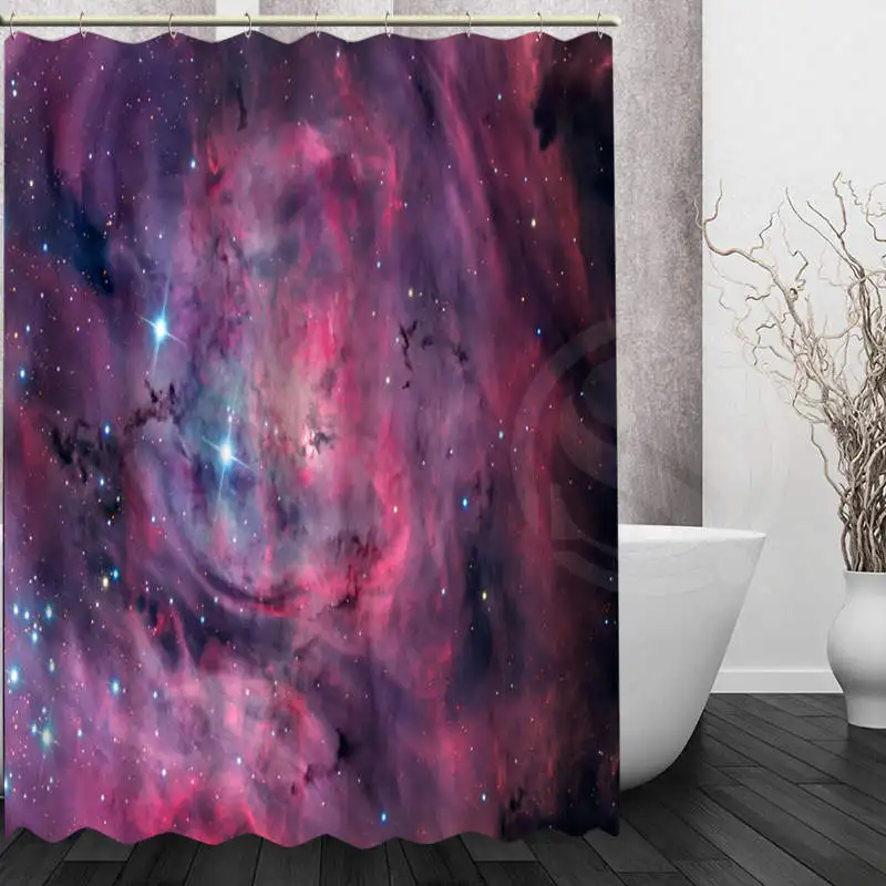 

Best Nice Custom Galaxy Space Universe Shower Curtain Bath Curtain Waterproof Fabric For Bathroom MORE SIZE WJY#19