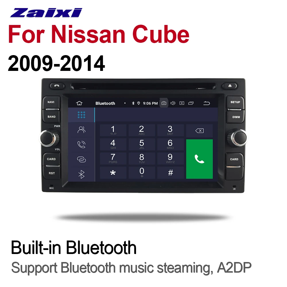 Perfect ZaiXi For Nissan Cube 2009~2014 2 DIN Car Android 9 GPS Naviation Multimedia system Bluetooth Radio Amplifier WiFI Bluetooth HD 2