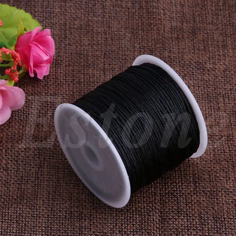 

0.8mm Nylon Cord Thread Chinese Knot Macrame Rattail Bracelet Braided String 45M