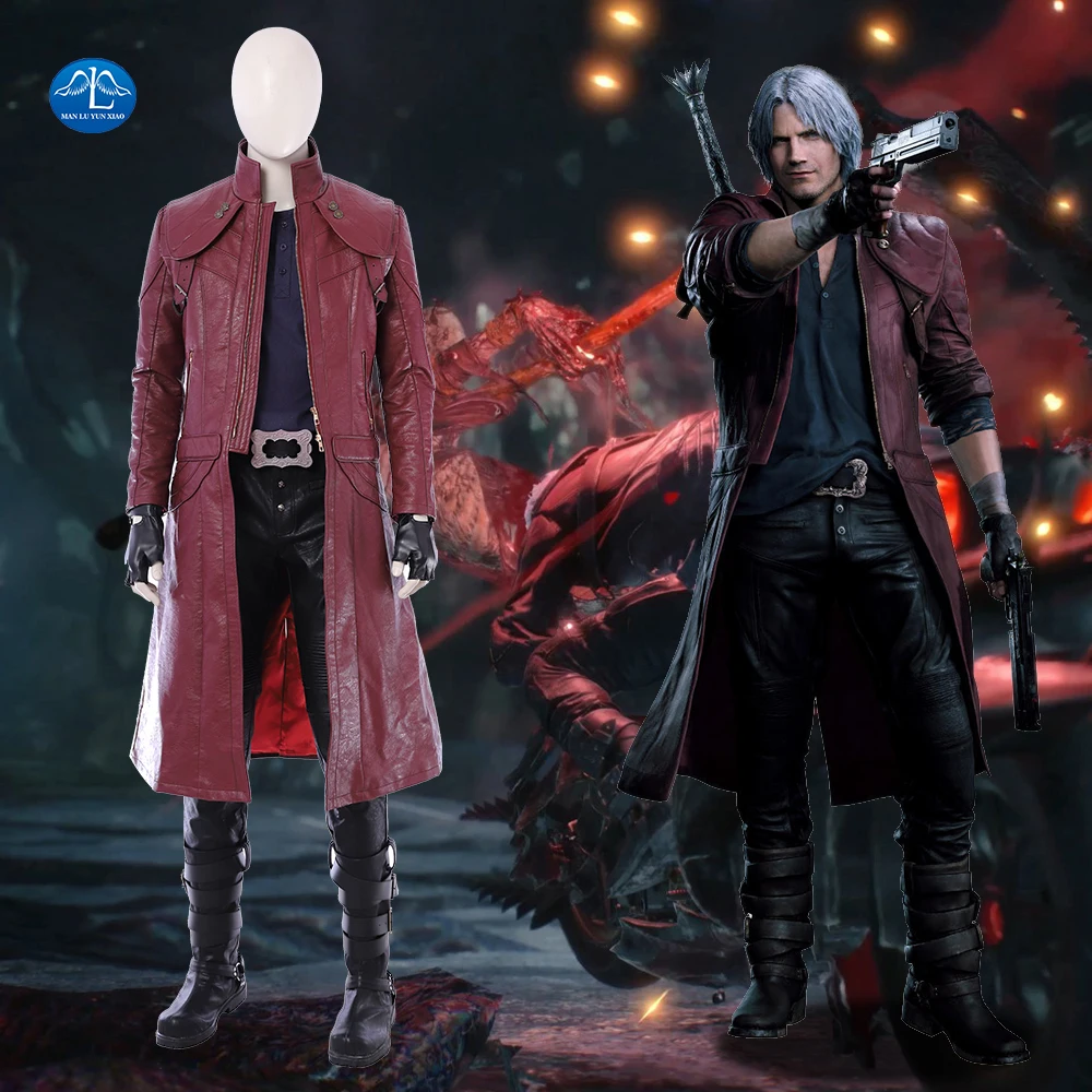 Manluyunxiao новая игра DMC 5 костюм Данте косплей костюмы Делюкс наряд Хэллоуин Карнавальный костюм для мужчин на заказ