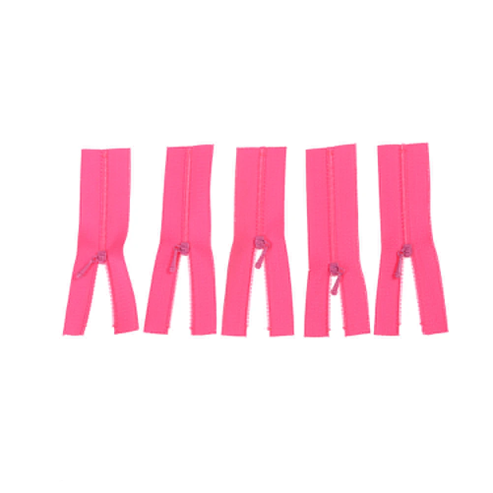 5 шт. красочные мини молнии Кукла одежда молния DIY ручной работы шитье скрапбукинг аксессуар для одежды аппликация - Цвет: Rose