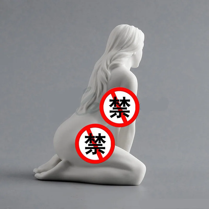Современная матовая глазурь керамическая абстрактная огненная фигурка девушки обнаженная женская Художественная Скульптура тело статуя настольное украшение офис R1778
