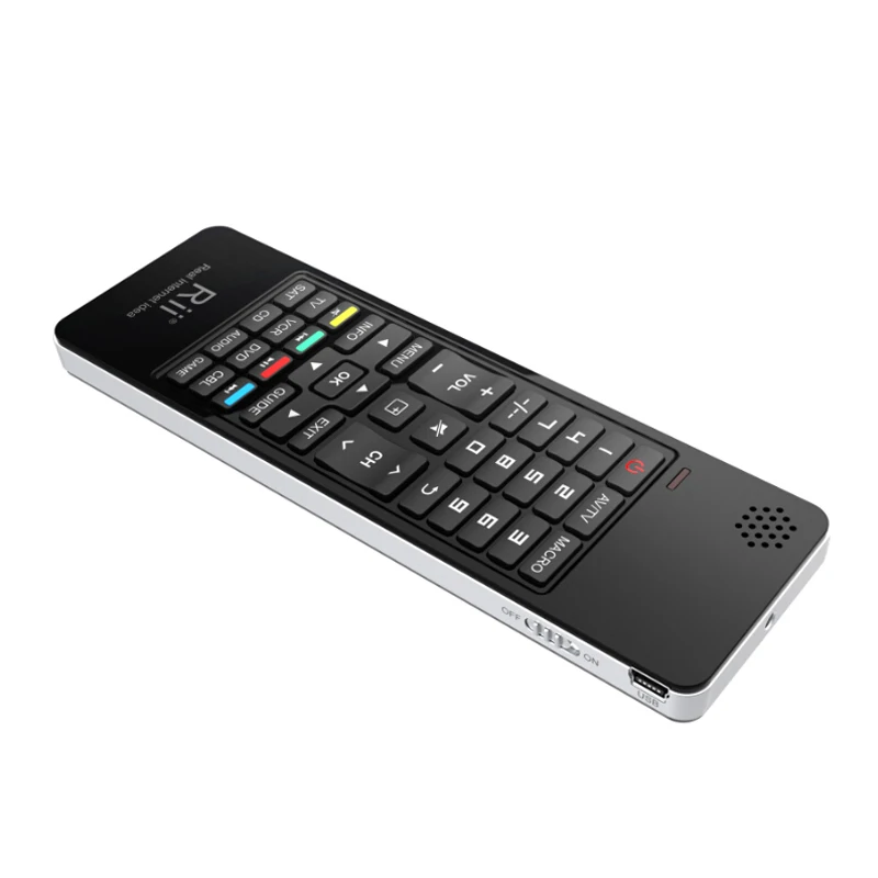 2.4G Rii Mini i13 MIC беспроводная клавиатура с аэро флай маус подключается к