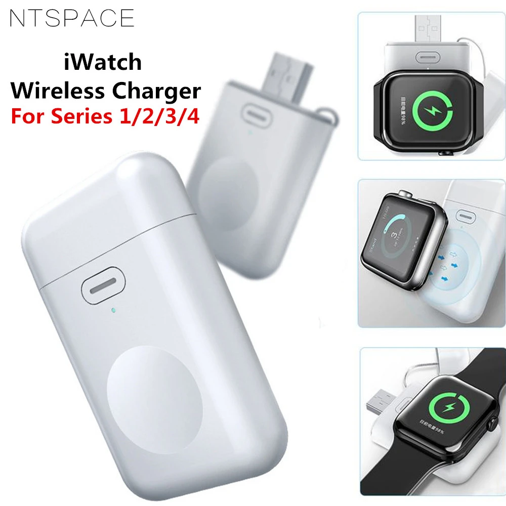 

Qi Wireless Charging For Watch Portable Power Bank Charge 1000mAh External Battery Pack for Apple Watch Mini Wireless Charger