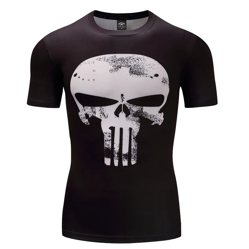 الفهود السود الاجسام ضغط قميص الرجال أنيمي rashgarda mma rashguard 3d سوبرمان المعاقب تي شيرت crossfit