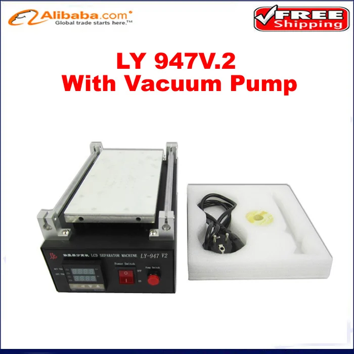 Free shipping! vacuum lcd separator machine with Vacuum Pump LY 947V.2 Automatic separator hot
