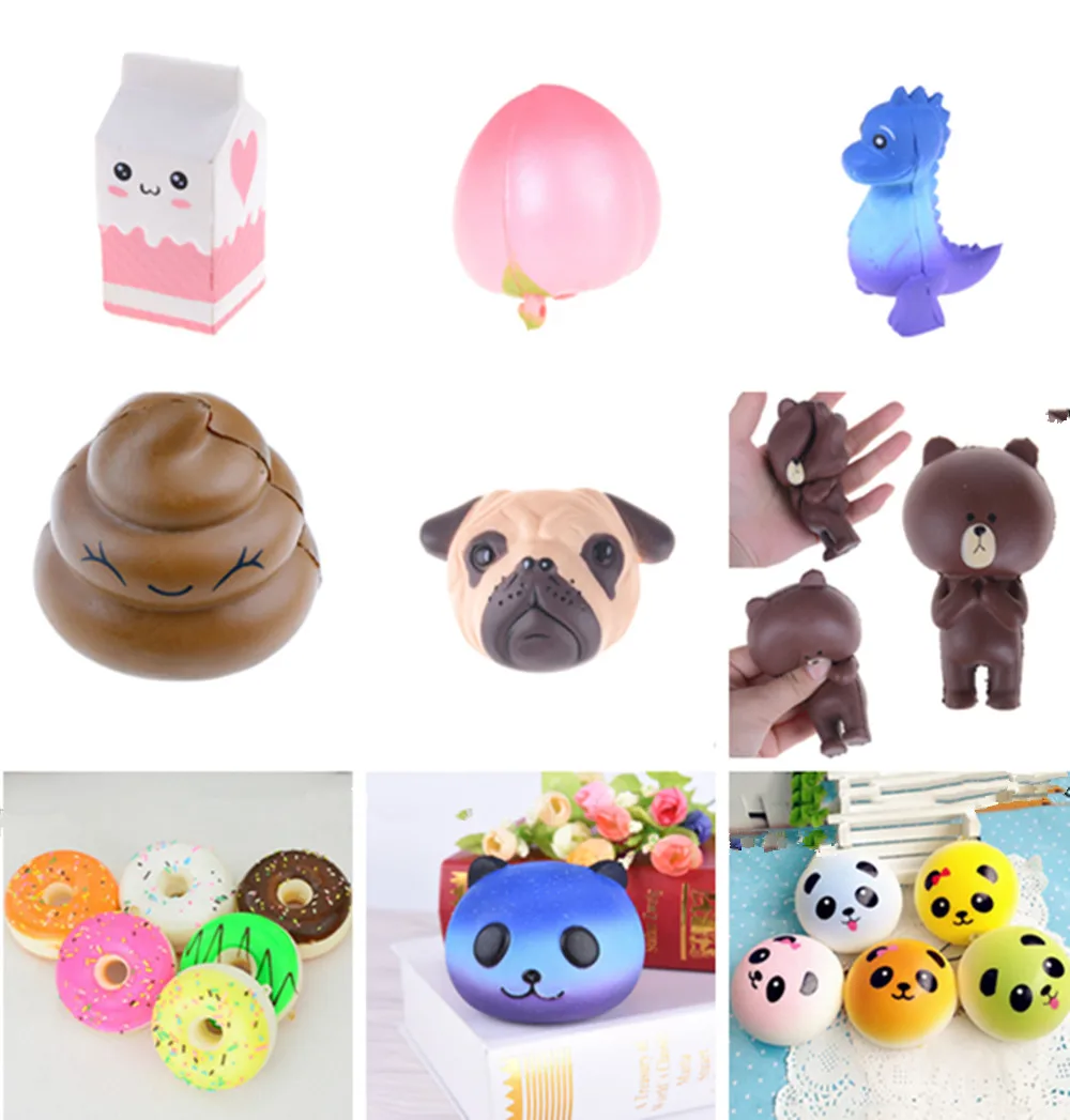

Fun Antistress Ball Peach Bear Mini Squeeze Squishy Toys Unicorn Slow Rising Squeeze Stretchy Sheep Animal Healing Stress Toys