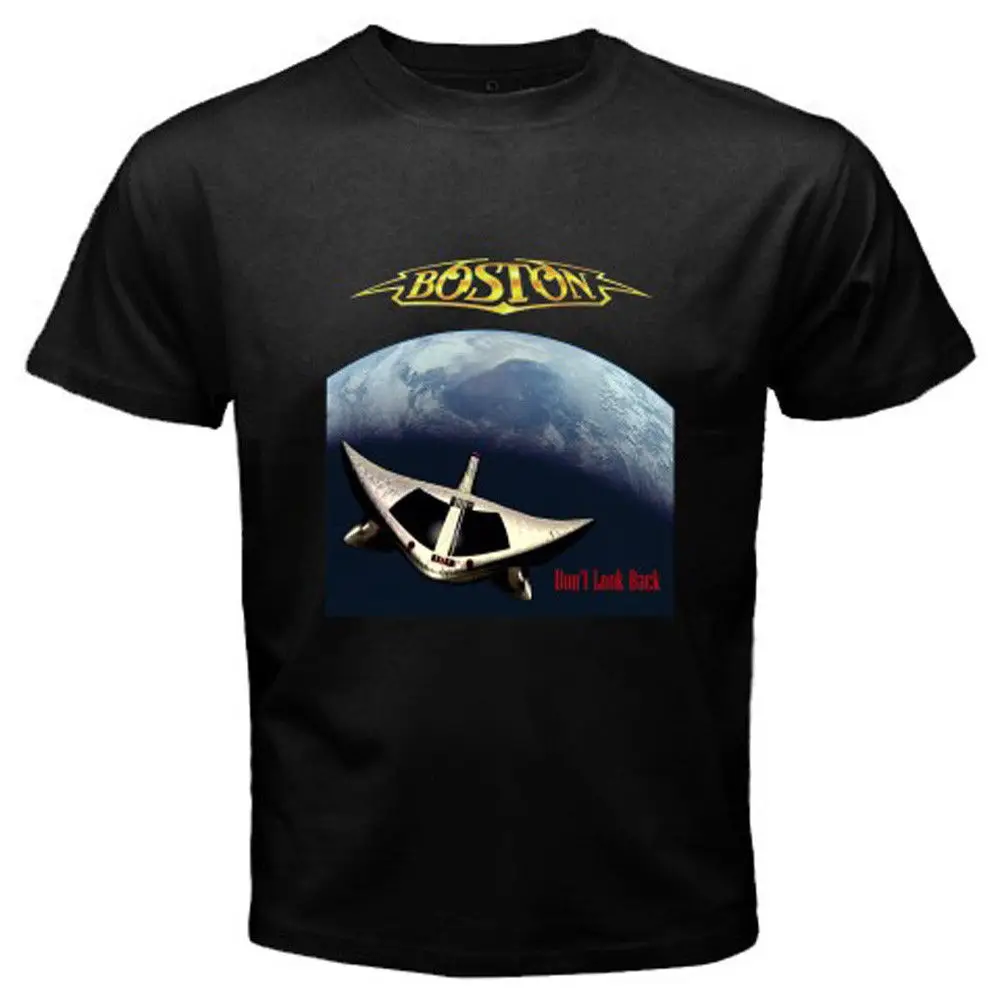 

New BOSTON Rock Band Legend *Don't Look Back Brad Delp Men's Black T-Shirt S-3XL Shirt Cotton Hight Quality Man T Shirt
