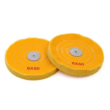 

GOXAWEE Yellow Buffing Wheels Grinding Buffing Wheel Cotton Lint Cloth Wheels Abrasive Tool Metal Jewelry Dental Teeth Polishing