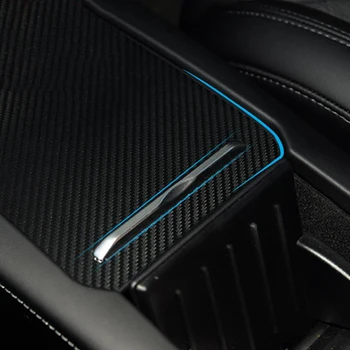 

Carbon Fiber Center Console Box Sticker Armrest Cover For Tesla Model S X Car Styling Decal anti-Scratch Interior Accessories