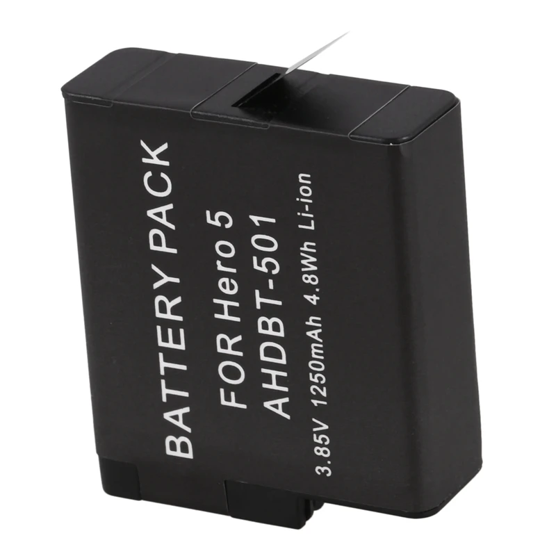 1250 mAh AHDBT-501 Аккумулятор для GoPro Hero 5 Black Hero5 количество батарей: 1x AHDBT-501 батарея