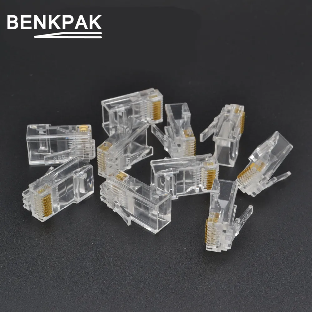 Латунные булавки! Модульный сетевой штекер RJ45 8P8C 8 контактный разъем CAT5 адаптер|8